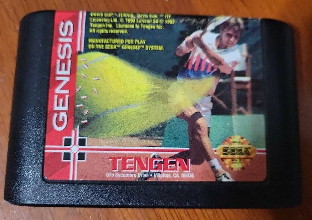 Davis Cup World Tour Tennis UNTESTED Cartridge (Sega Genesis, 1993)